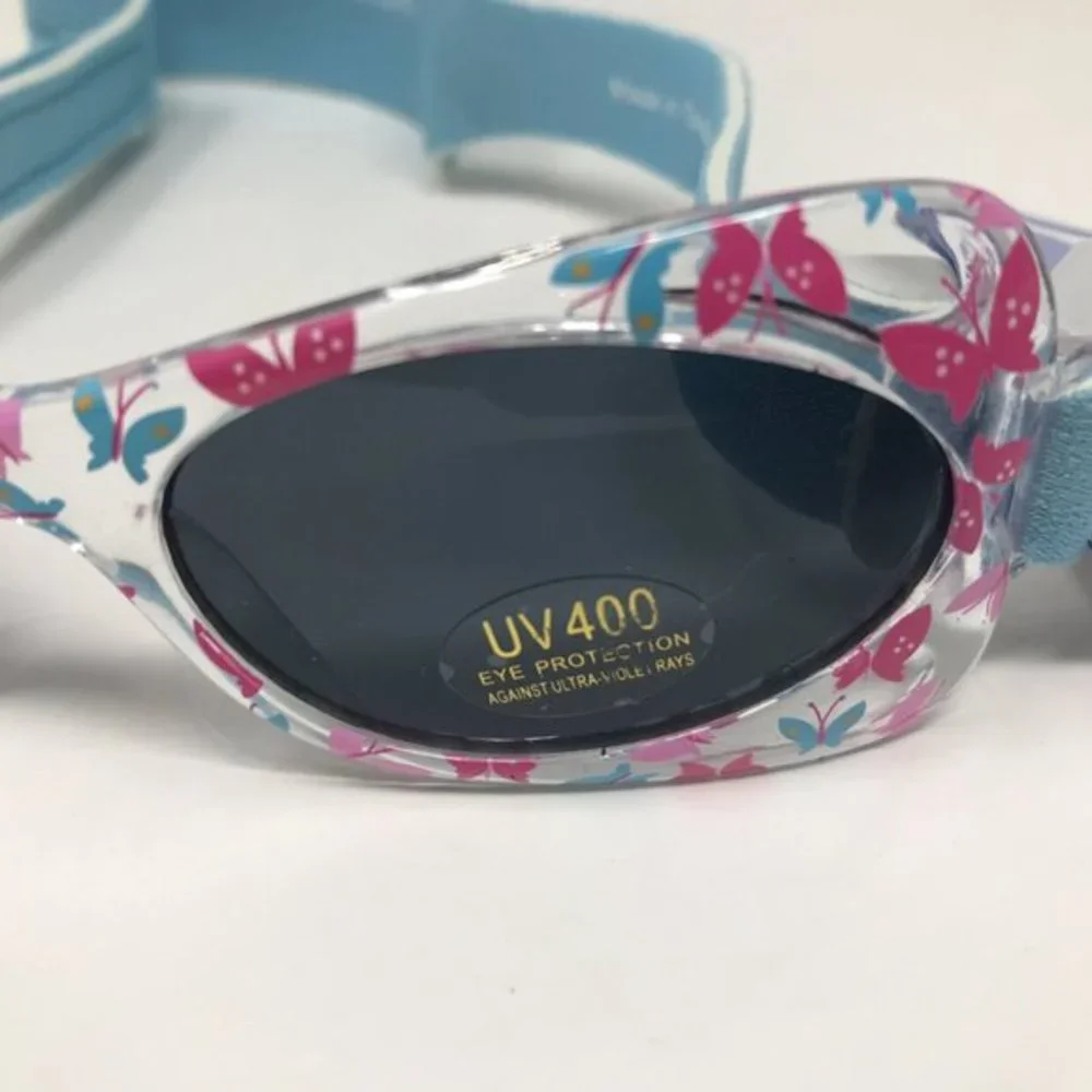 Real Kids Shades Toddler Girls Sunglasses UV Protection Blue Butterflies 2-5 Yr